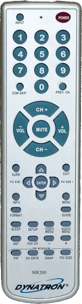 replacement for RCA-GE TV-remote-control